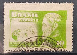 C 323 Selo Campanha Contra o Mal de Hansen Padre Damiao Religiao Saude 1953 Circulado 6