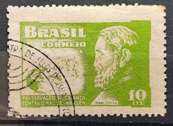 C 323 Selo Campanha Contra o Mal de Hansen Padre Damiao Religiao Saude 1953 Circulado 7