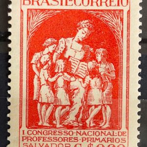 C 324 Selo Congresso Nacional de Professores Primarios Educacao Salvador Bahia 1953
