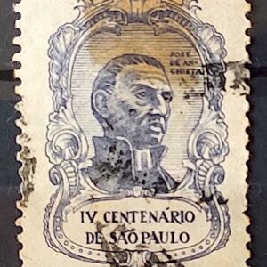 C 330 Selo 4 Centenario de Sao Paulo Jose de Anchieta Religiao Personalidade 1954 Circulado 1