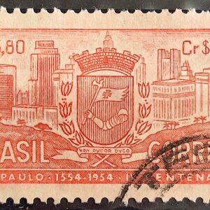 C 332 Selo 4 Centenario de Sao Paulo 1954 Circulado 1