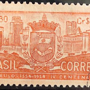 C 332 Selo 4 Centenario de Sao Paulo 1954 Circulado 10