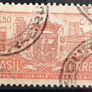 C 332 Selo 4 Centenario de Sao Paulo 1954 Circulado 15
