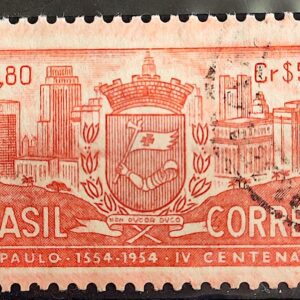 C 332 Selo 4 Centenario de Sao Paulo 1954 Circulado 4