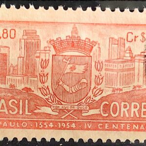 C 332 Selo 4 Centenario de Sao Paulo 1954 Circulado 9