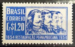 C 333 Selo Tricentenario da Restauracao Pernambucana Pernambuco 1954