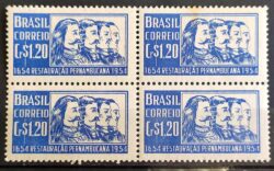 C 333 Selo Tricentenario da Restauracao Pernambucana Pernambuco 1954 Quadra