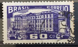 C 339 Selo Cinquentenario Irmaos Maristas Colegio Sao Jose Educacao Religiao 1954 Circulado 1