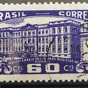 C 339 Selo Cinquentenario Irmaos Maristas Colegio Sao Jose Educacao Religiao 1954 Circulado 1