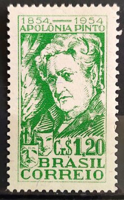 C 341 Selo Centenario Apolonia Pinto Atriz Arte Teatro 1954