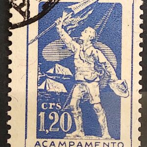 C 342 Selo Acampamento Internacional de Patrulhas Sao Paulo Escotismo Escoteiro 1954 Circulado 1
