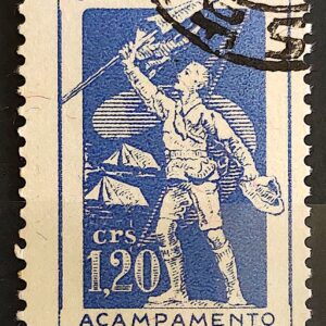 C 342 Selo Acampamento Internacional de Patrulhas Sao Paulo Escotismo Escoteiro 1954 Circulado 3