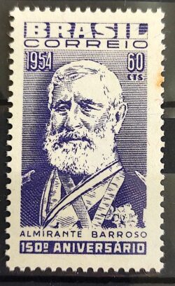C 349 Selo Sesquicentenario Almirante Barroso Militar 1954 2
