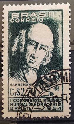 C 350 Selo Congresso Medico Mundial de Homeopatia Saude 1954 Circulado 8