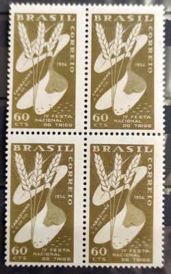 C 352 Selo Festa Nacional do Trigo Carazinho Rio Grande do Sul Economia 1954 Quadra