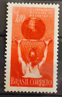 C 353 Selo Campeonato Mundial de Basquete Mapa 1954 MH