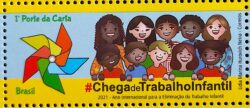 C 3983 Selo Chega de Trabalho Infantil Crianca 2021 Gomado