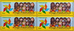 C 3983 Selo Chega de Trabalho Infantil Crianca 2021 Gomado Quadra