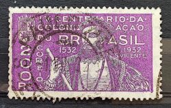 C 43 Selo Fundacao Sao Vicente Martim Afonso de Souza 1932 1 Circulado