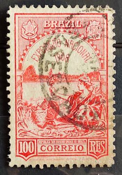 C 7 Selo Exposicao Nacional Rio de Janeiro 1908 4 Circulado