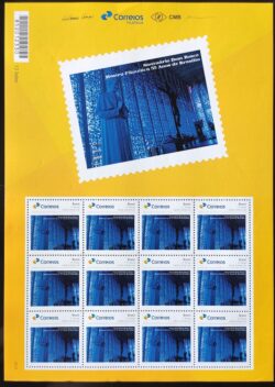 PB 41 Selo Personalizado Mostra Filatélica 55 Anos de Brasília Igreja Dom Bosco Gomado 2017 Folha P – Última