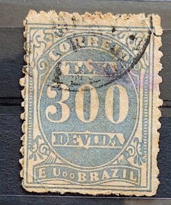 X 23 Selo Taxa Devida Cifra 1893 1 Circulado