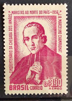 A 78 Selo Cinquentenario Irmaos Maristas Champagnat Religiao Educacao 1956