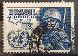 A 86 Selo Aereo Exercito Conflito Canal de Suez Militar Mapa 1957 Circulado 2