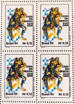C 1907 Selo 300 Anos da Casa da Moeda 1994 Quadra