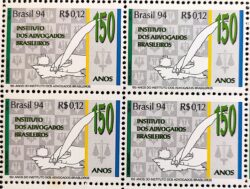 C 1910 Selo Instituto dos Advogados Brasileiros Justiça 1994 Quadra 1