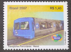 C 2698 Selo Transportes Ferroviários Trem Locomotiva Metro 2007