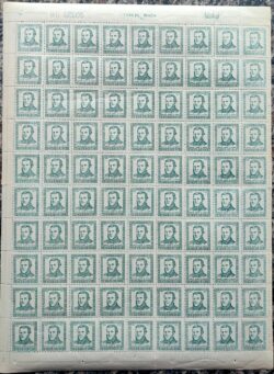 C 280 Selo Centenario do Telegrafo Eletrico Eusebio de Queiros Comunicacao 1952 Folha