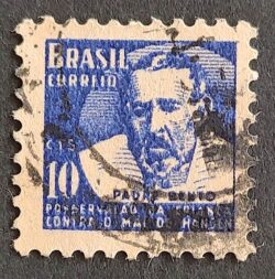 C 355 Selo Campanha Contra o Mal de Hansen Hanseniase Padre Bento Religiao Saude H3 1954 Circulado 8