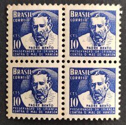 C 355 Selo Campanha Contra o Mal de Hansen Hanseniase Padre Bento Religiao Saude H3 1954 Quadra