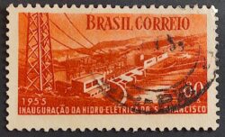C 356 Selo Usina Hidreletrica de Paulo Afonso Bahia Energia Economia 1955 Circulado 1