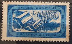 C 357 Selo Usina Hidreletrica de Itutinga Minas Gerais Energia Economia 1955 1