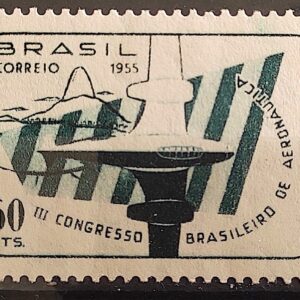 C 359 Selo Congresso Brasileiro de Aeronautica Aviao Militar 1955 1