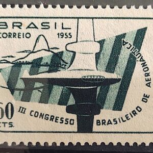 C 359 Selo Congresso Brasileiro de Aeronautica Aviao Militar 1955 3