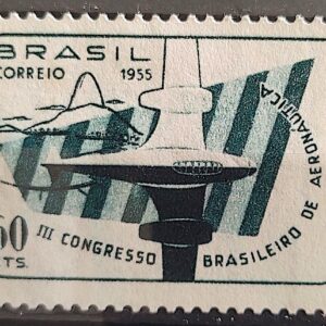 C 359 Selo Congresso Brasileiro de Aeronautica Aviao Militar 1955 4