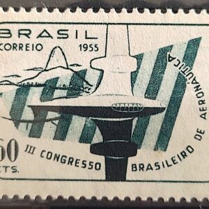 C 359 Selo Congresso Brasileiro de Aeronautica Aviao Militar 1955 5