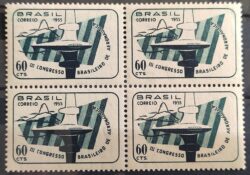 C 359 Selo Congresso Brasileiro de Aeronautica Aviao Militar 1955 Quadra 1