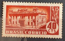 C 360 Selo Centenario de Aracaju Sergipe Cana de Acucar Economia 1955 MH