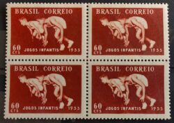 C 363 Selo Jogos Infantis Crianca 1955 Quadra 1