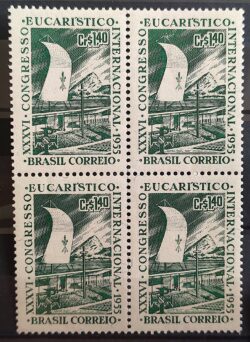 C 365 Selo Congresso Eucaristico Internacional Religiao 1955 Quadra 1