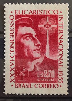 C 366 Selo Congresso Eucaristico Internacional Religiao 1955
