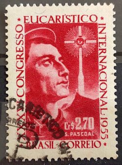 C 366 Selo Congresso Eucaristico Internacional Religiao 1955 Circulado 10