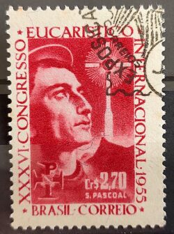C 366 Selo Congresso Eucaristico Internacional Religiao 1955 Circulado 14