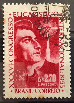 C 366 Selo Congresso Eucaristico Internacional Religiao 1955 Circulado 2