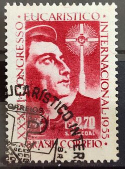 C 366 Selo Congresso Eucaristico Internacional Religiao 1955 Circulado 4