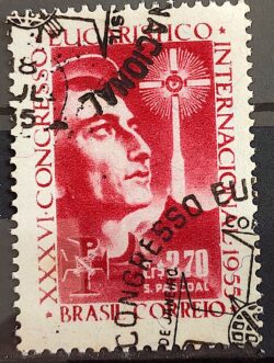 C 366 Selo Congresso Eucaristico Internacional Religiao 1955 Circulado 5